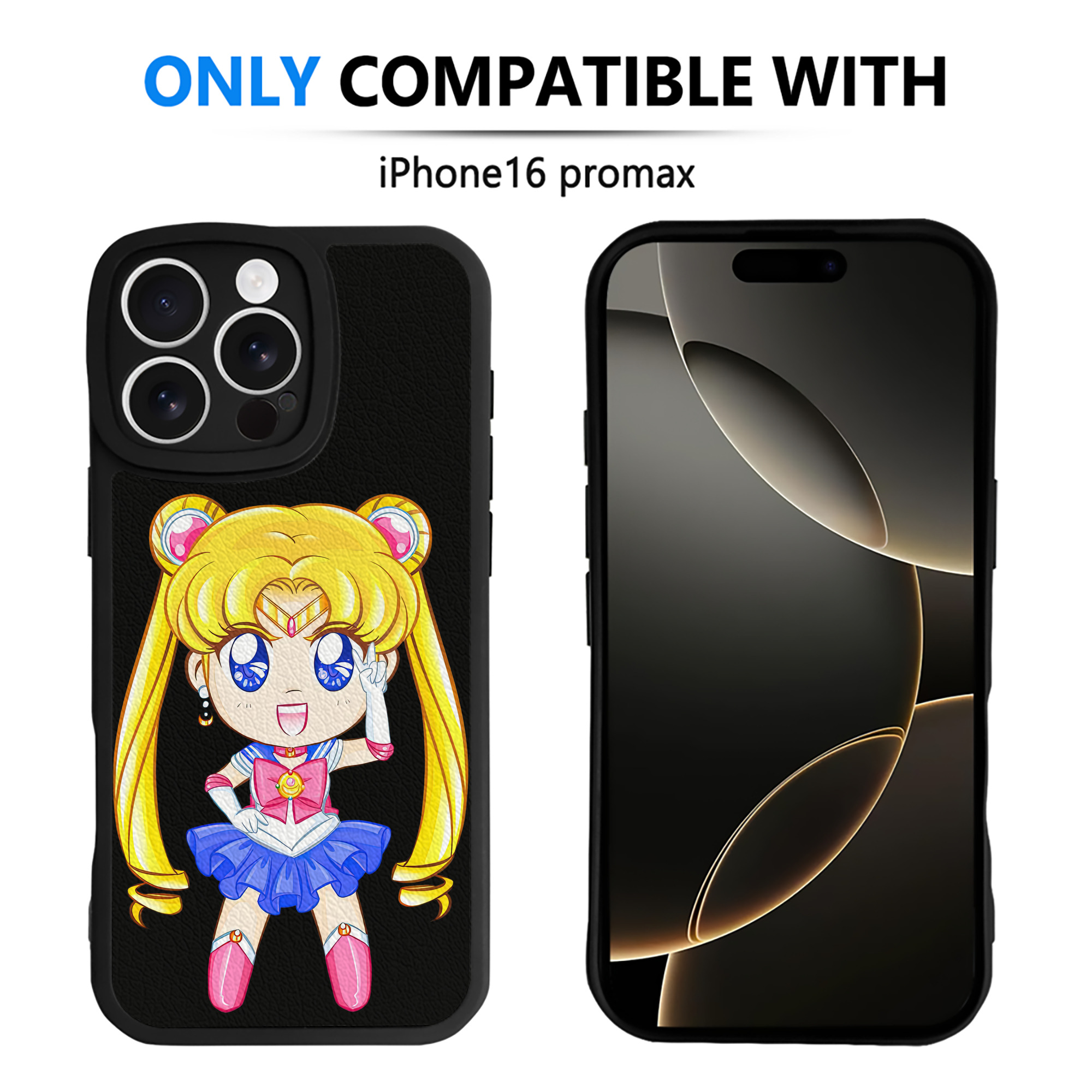 （画像用） 美少女戦士セーラームーン 月野 うさぎ つきの うさぎ Sailor Moon Tsukino Usagi 【iPhone 16シリーズ対応】シリコンスマホケース（レザー調） 材質：シリコン